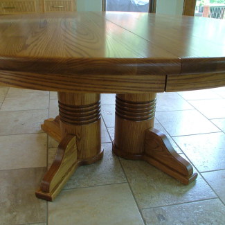 Round Double Pedestal Table
