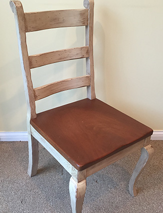 Country French Chair with Wood Seat