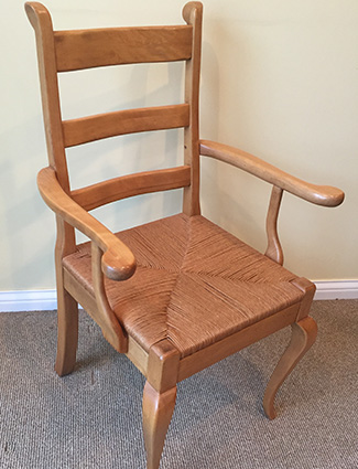 Country French Chair with Rush Seat