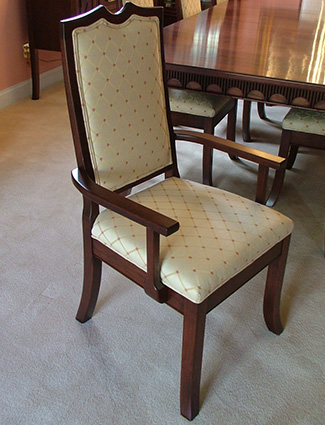 Upholstered Chair with flared Feet