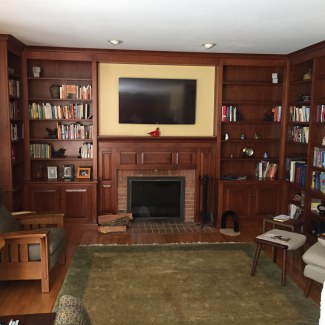 Built-In Bookcases w/ Fireplace Surround
